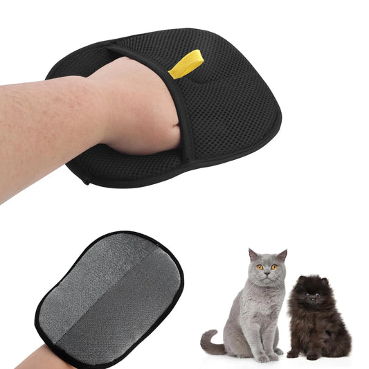 Reusable Pet Hair Removal & Grooming Gloves | Double-Sided for Fur & Carpet Cleaning